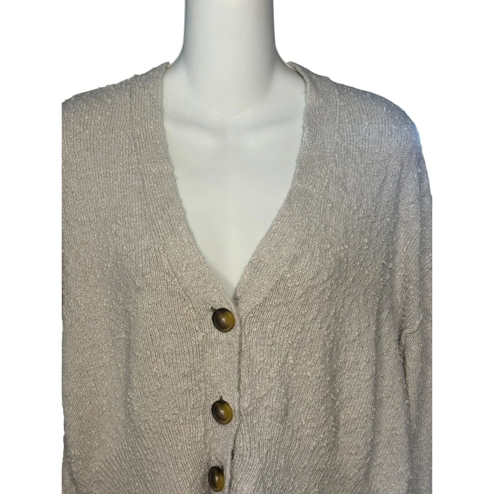 Free People Found My Friend Cardigan Sweater Knit Boho Cropped‎ Gray XS